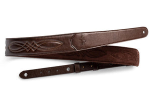 Taylor 2 Inch Vegan Leather Chocolate Brown Guitar Strap 4200-20 - The Music Gallery