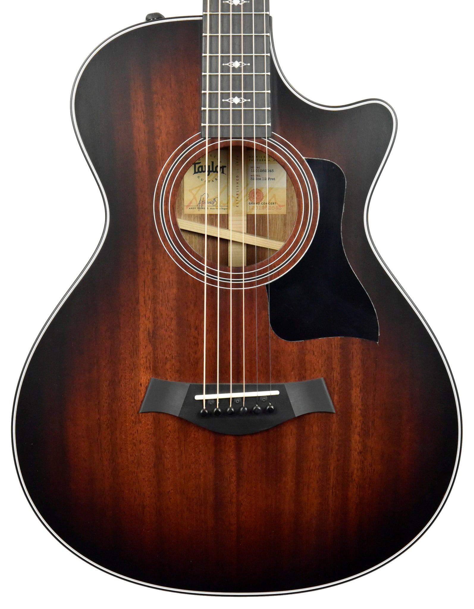Taylor 322ce 12 Fret Acoustic Electric Guitar in Shaded Edge Burst 
