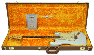 Used Fender Custom Shop 60 Stratocaster Journeyman Relic in Sonic Blue R95590 - The Music Gallery