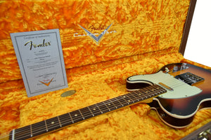 Used Fender Custom Shop 60 Telecaster Relic Three Tone Sunburst R87432 - The Music Gallery