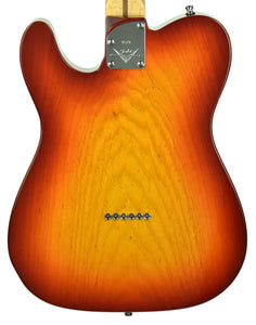 Used 2014 Fender Custom Shop Custom Deluxe Telecaster Quilt Top in Cherry Sunburst 9525 - The Music Gallery