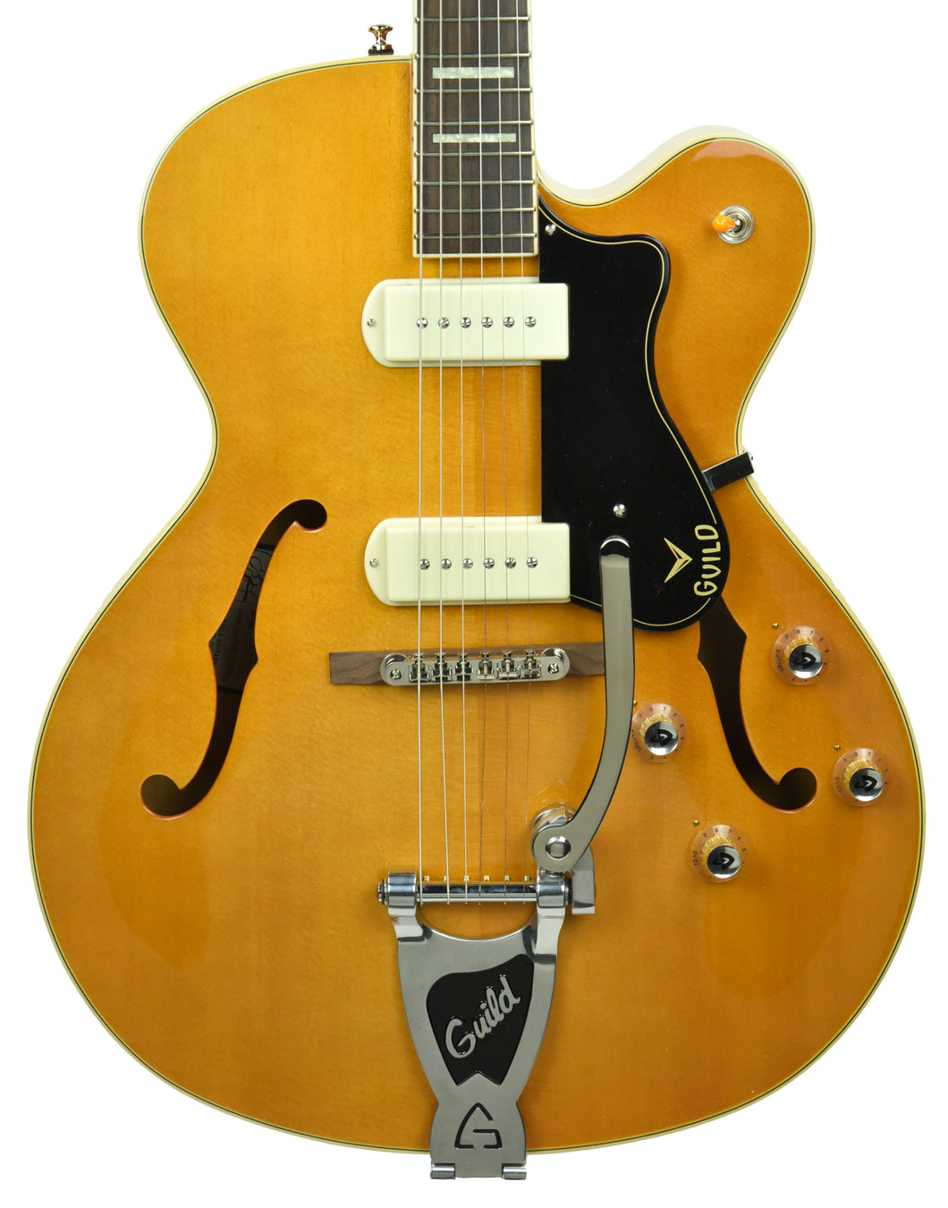 Used Guild X175 Manhattan Hollow-body Electric Guitar in Natural KSG1400202 - The Music Gallery