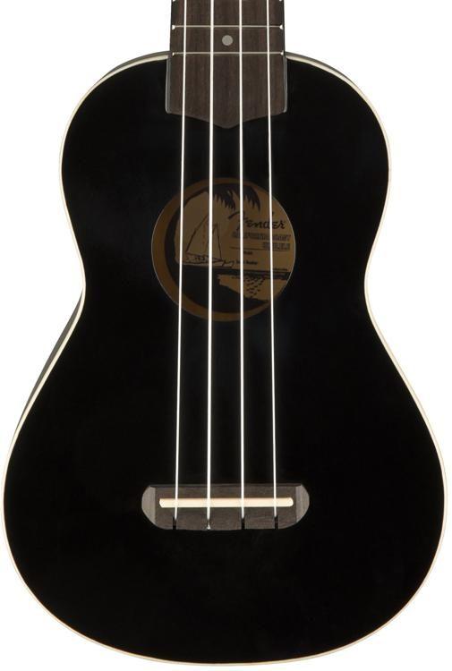Fender® Venice Soprano Ukulele Black | The Music Gallery