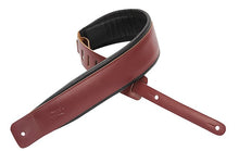 Levy's 2.5" Leather Guitar Strap w/ Foam Padding & Garment Leather Backing - The Music Gallery