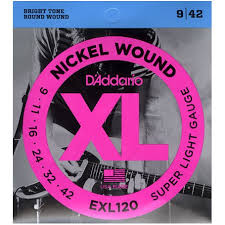 D'Addario Super Light .009-.042 EXL120 Nickel Wound Electric Guitar Strings - The Music Gallery