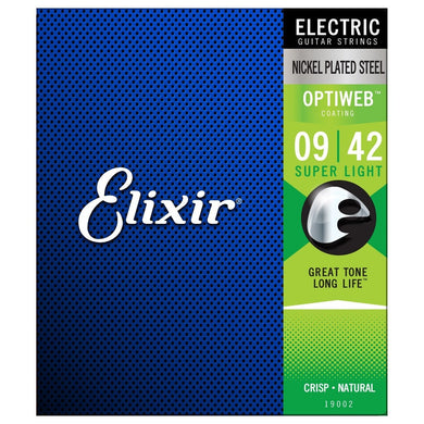 Elixir 19002 Optiweb 09-42 Super Light Electric Guitar Strings - The Music Gallery