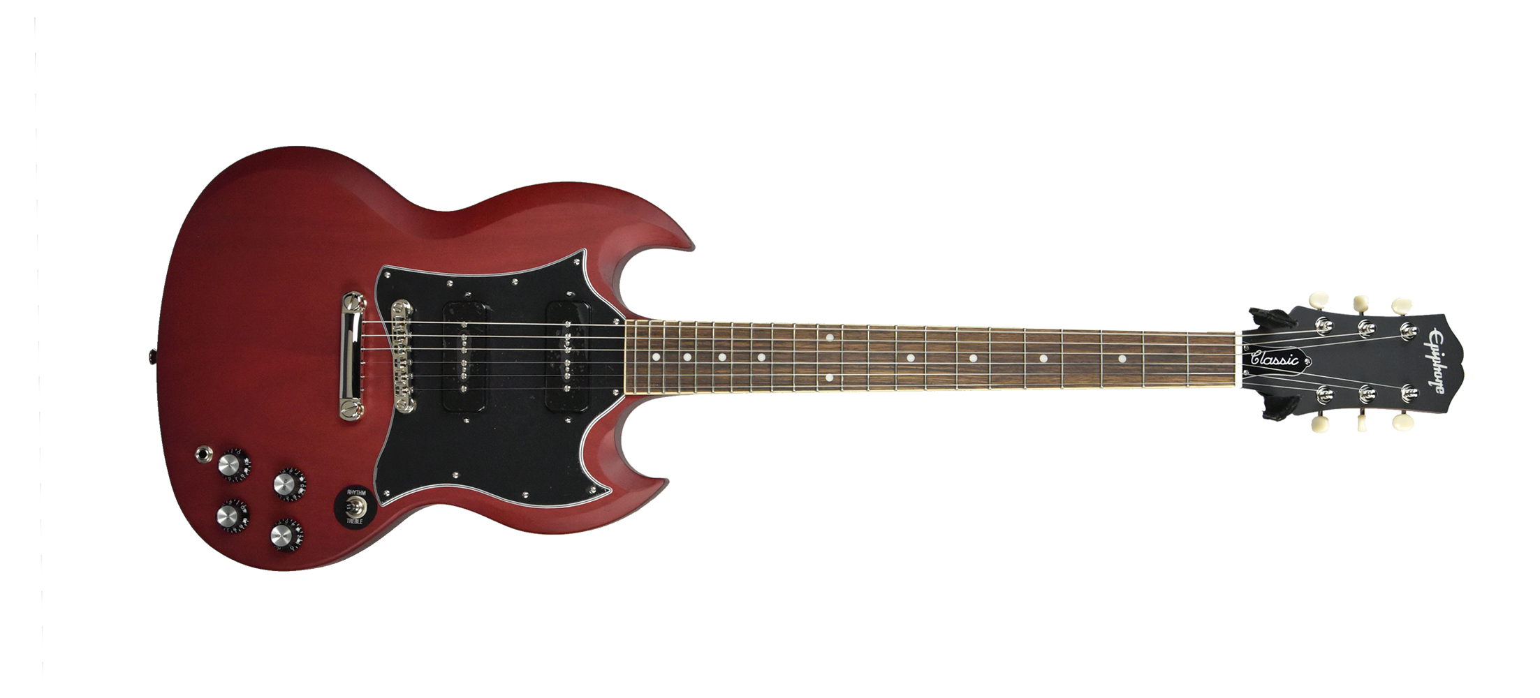 Epiphone SG Classic Worn P 90 s Electric Guitar in Worn Cherry