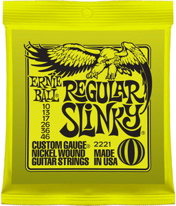 Ernie Ball Regular Slinky .010-.046 2221 Nickel Wound Electric Strings - The Music Gallery