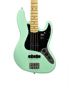 Fender American Performer Jazz Bass in Satin Surf Green US22044310 - The Music Gallery