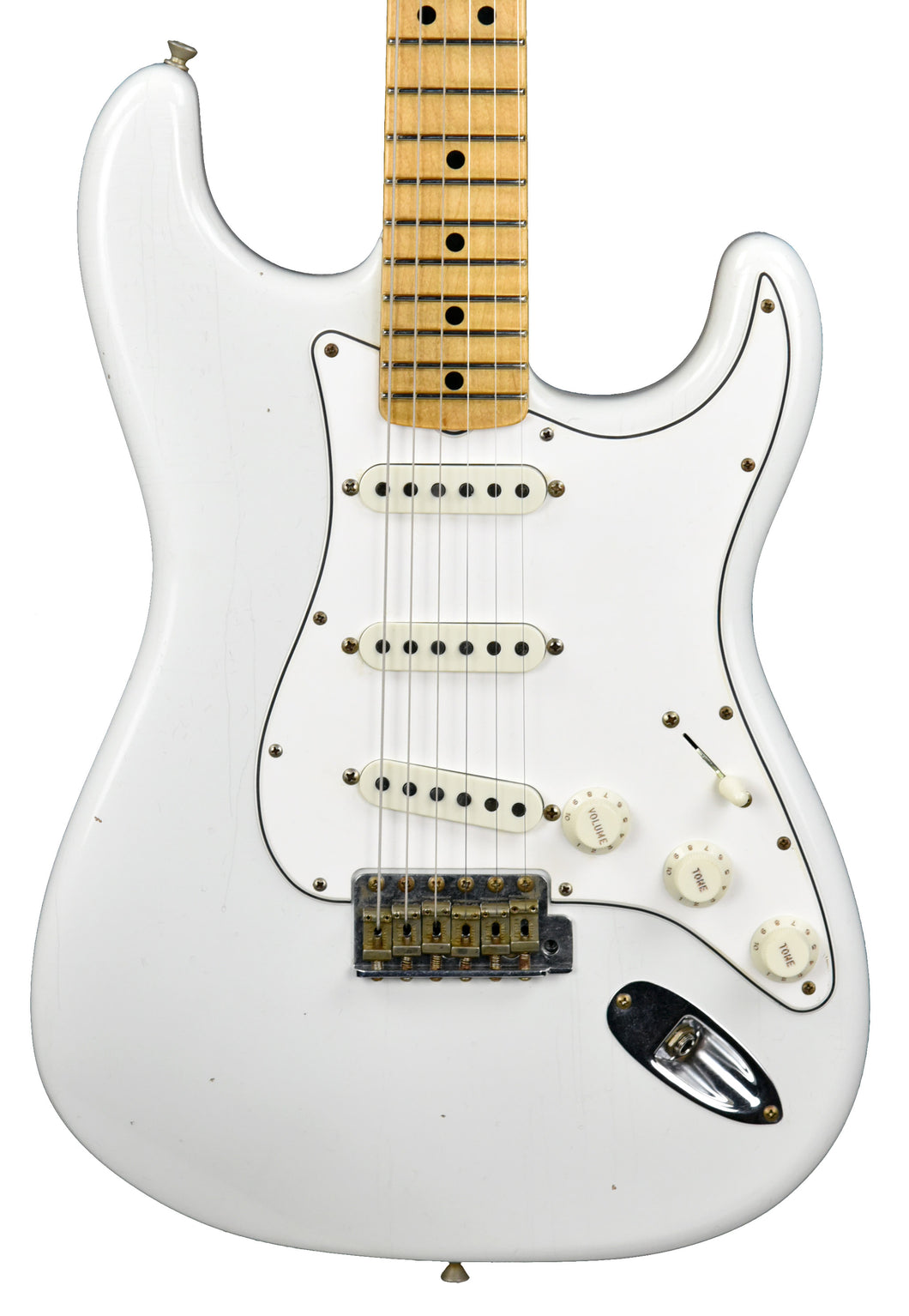 Fender Custom Shop 69 Stratocaster Journeyman Relic in Olympic White CZ547462 - The Music Gallery