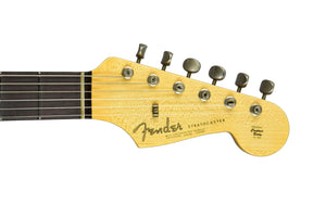 Fender Custom Shop 63 Stratocaster Journeyman Relic in Sherwood Metallic R129619 - The Music Gallery