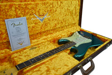 Fender Custom Shop 63 Stratocaster Journeyman Relic in Sherwood Metallic R129619 - The Music Gallery