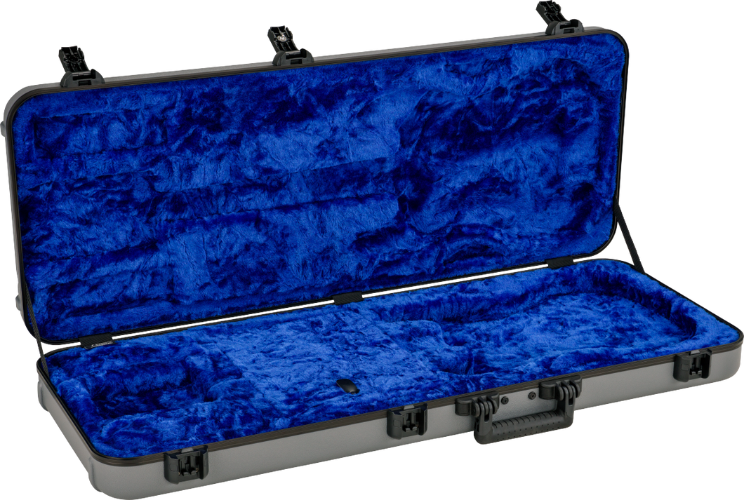 Fender Deluxe Molded Strat/Tele Hardshell Case in Inca Silver and Lake Placid Blue Interior - The Music Gallery