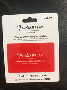 Fender Play gift Card - The Music Gallery
