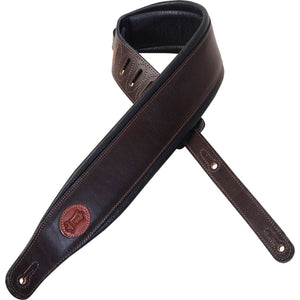 Levy's 3.5" Carving Leather Guitar Strap - The Music Gallery