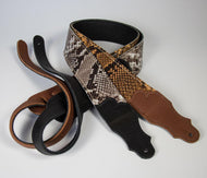 Franklin 2" Snakeskin Ball Glove Guitar Strap - The Music Gallery