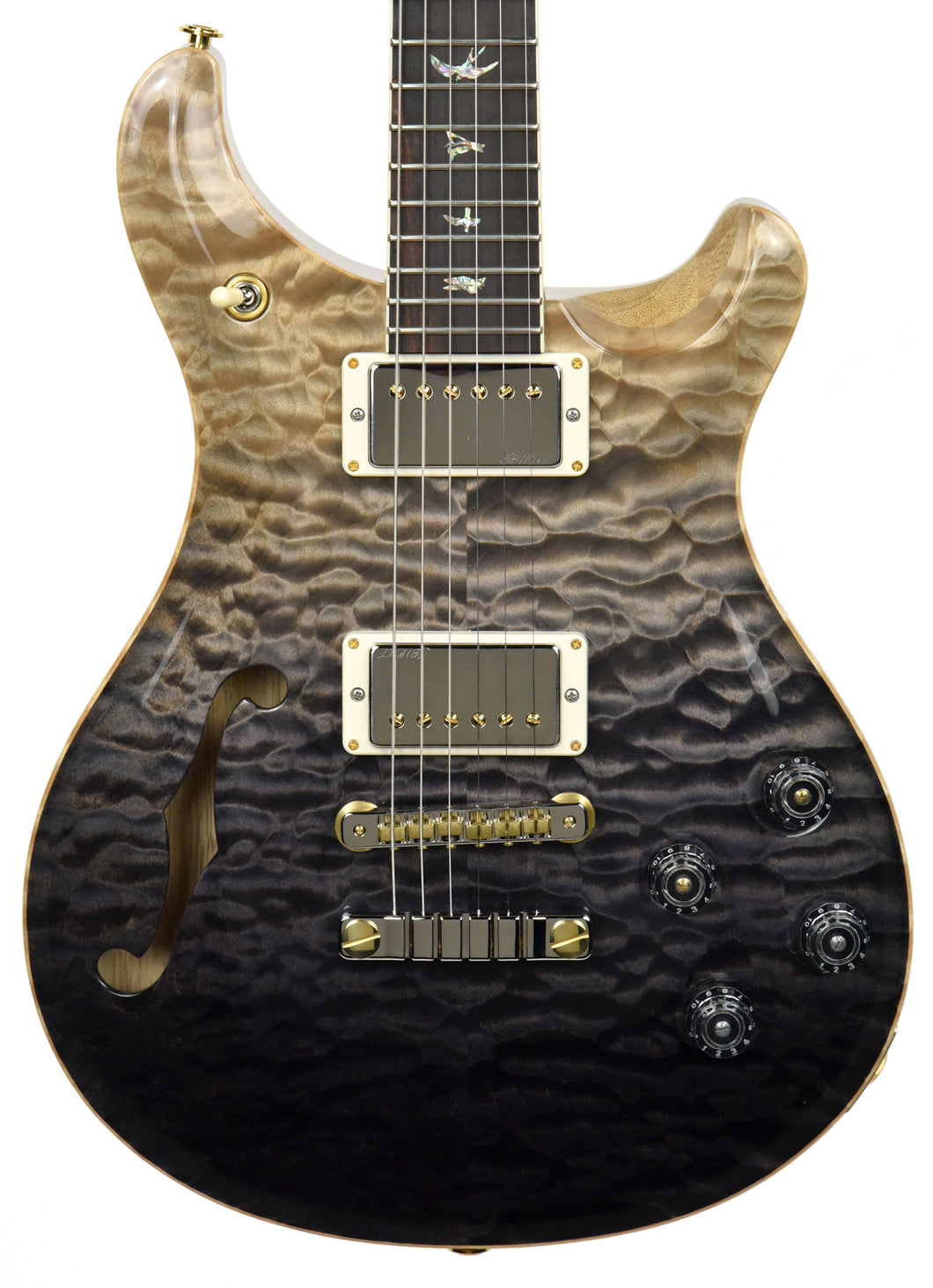 PRS Wood Library McCarty 594 Semi Hollow in Grey Black Fade 190269515 - The Music Gallery