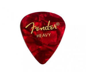 Fender® 351 Shape Premium Celluloid Picks - Heavy Red Moto 12-pack - The Music Gallery