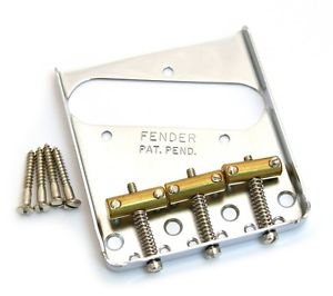 Fender® 3-Saddle American Vintage Telecaster Bridge Assembly - The Music Gallery